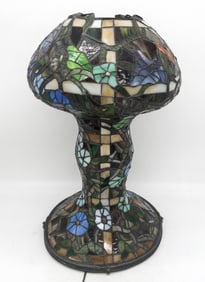 Stained Glass Mushroom Shaped Lamp