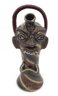 Steve Abee (Lenoir, NC) Southern Folk Pottery Face Jug: Steve Abee (Lenoir, NC) Southern Folk Pottery Face Jug. Measures appx 12 1/4" tall. In very good condition.