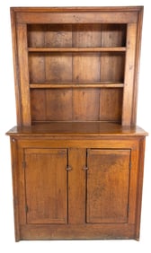 18th/19th C. American Pine Step-back Cupboard