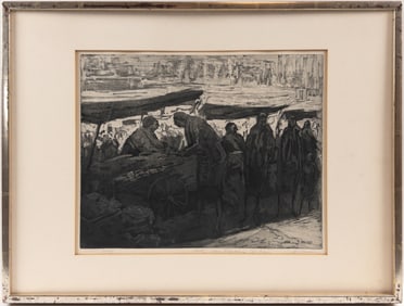 Harold Altman, Cart, Rue Faubourg St. Denis Etching