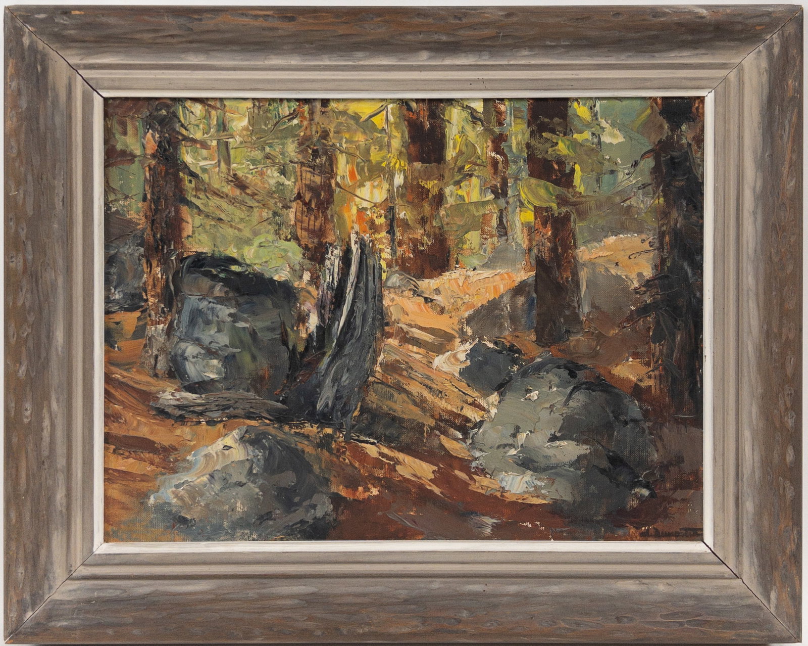 "Tahoe" Al Dempster (Disney Artist) Oil on Board Painting: "Tahoe" Al Dempster (Disney Artist) Oil on Board Painting. Signed lower right. Titled verso, dated 1961. In good condition. Image measures appx 12" x 16", and 16 1/4" x 20 1/2" framed.
