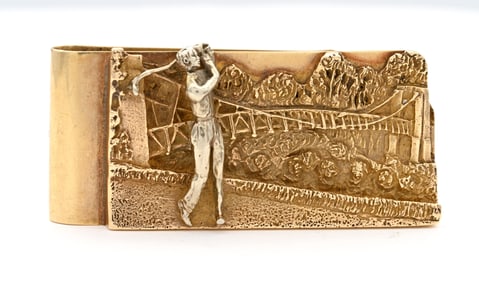 14k Golf Money Clip Bel-Air Country Club Invitational Tournament