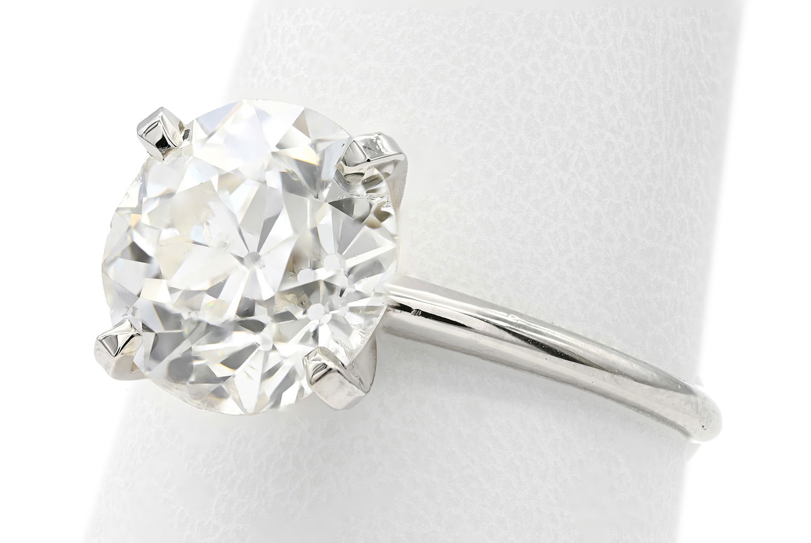 3.82 ct Old European Brilliant Diamond Solitaire Ring w/ GIA (1 of 4)