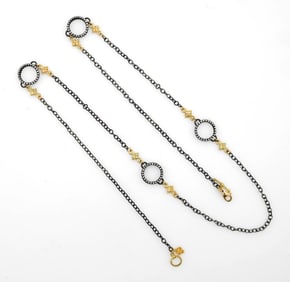 18k Gold, Sterling & Diamond Armenta Necklace