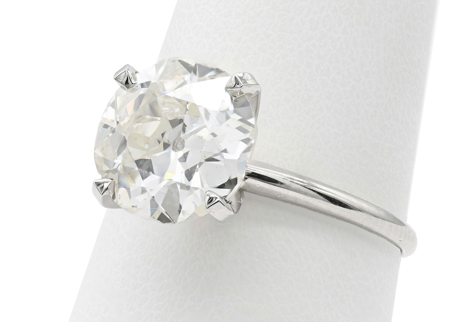 3.32 ct Old European Brilliant Diamond Solitaire Ring w/ GIA (1 of 4)