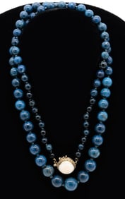 Lapis Necklace with 14k Yellow Gold Clasp