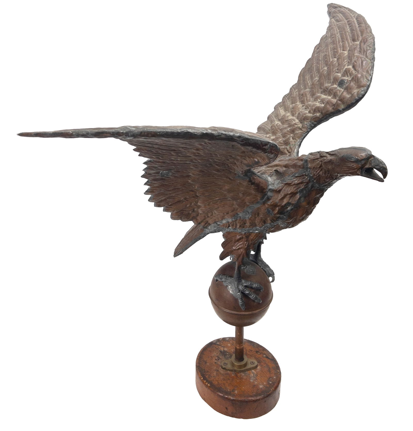 Monumental Folk Art Copper Eagle On Stand (1 of 5)