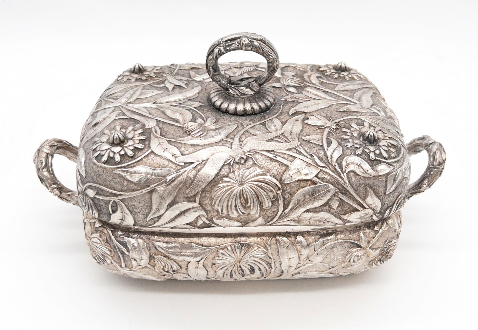 Rare 19th C. Dominick & Haff Sterling Silver Covered Serving Dish. (1 of 7)