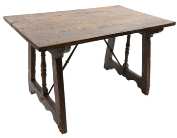 17th/18th C. Spanish Early Baroque Walnut Table