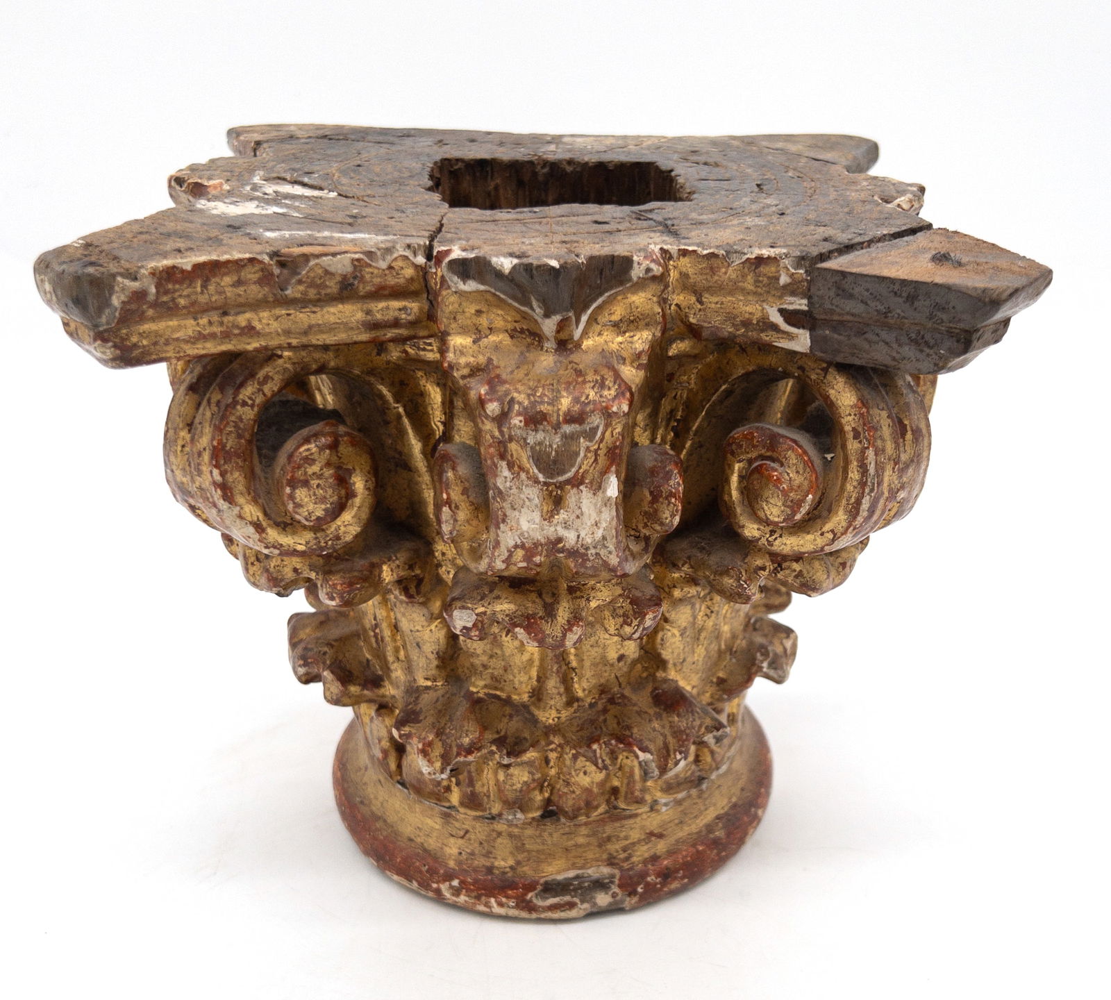18th C. Moroccan Gilt Wood Corinthian Capital Relic (1 of 6)