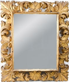 18th C. Italian Carved Gilt Wood Mirror