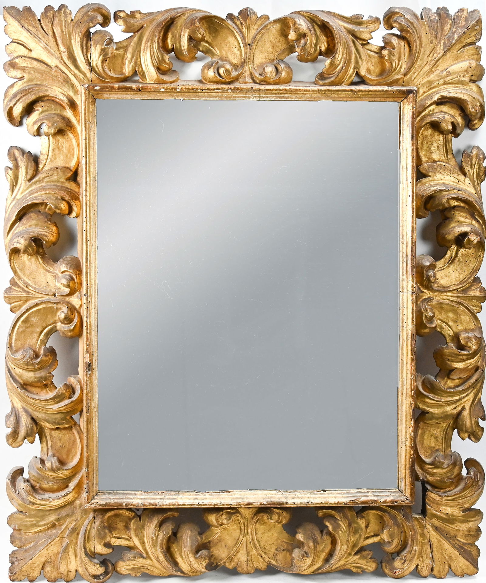 18th C. Italian Carved Gilt Wood Mirror (1 of 6)