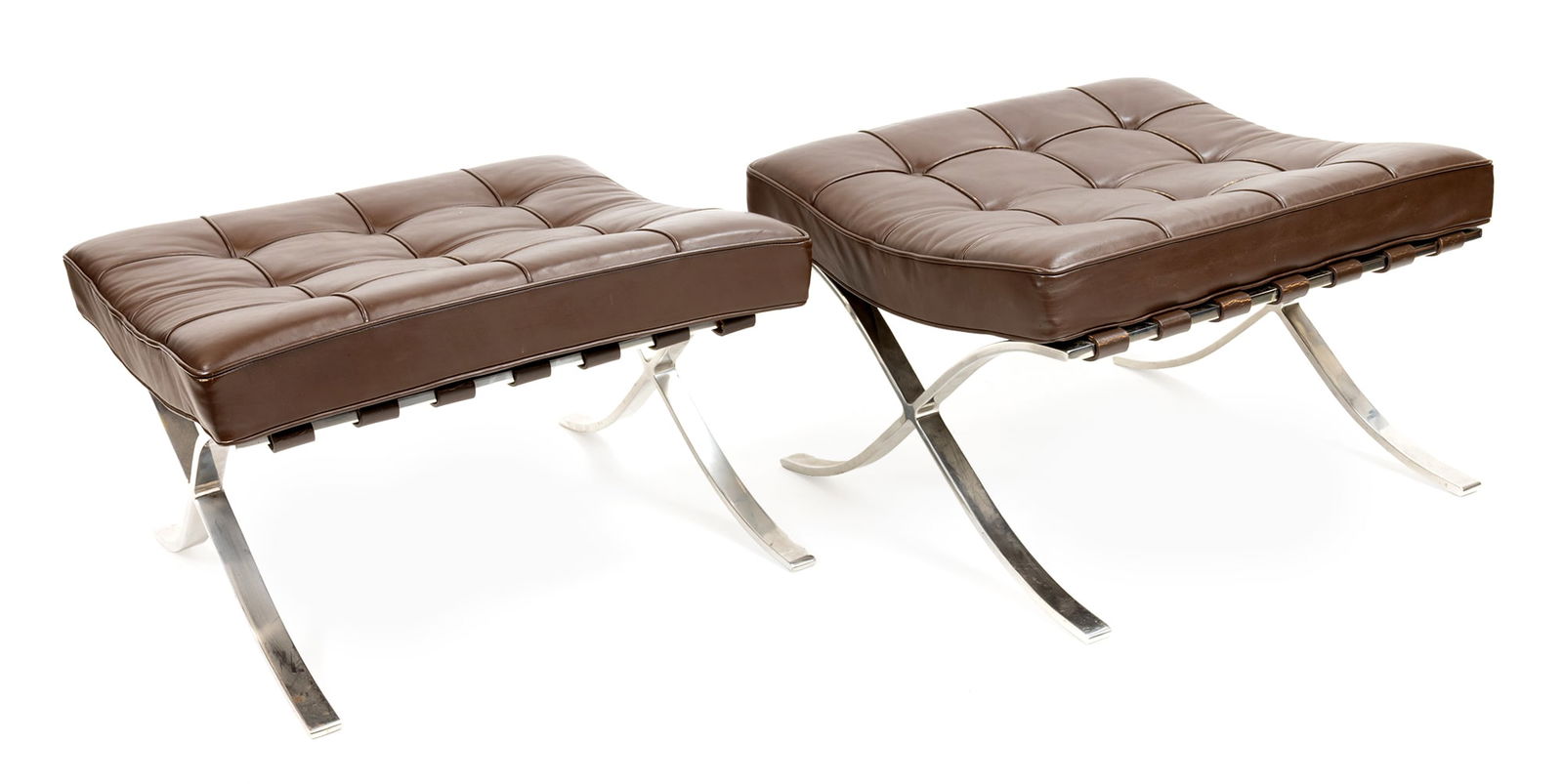 Pair of Ludwig Mies van der Rohe Barcelona Stools (1 of 3)
