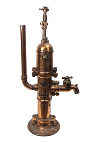 Large Antique Solid Brass Water Pump "Longhi"