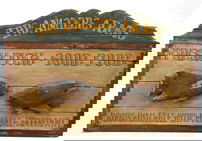 Angler Arms Wood British Pub Trade Sign