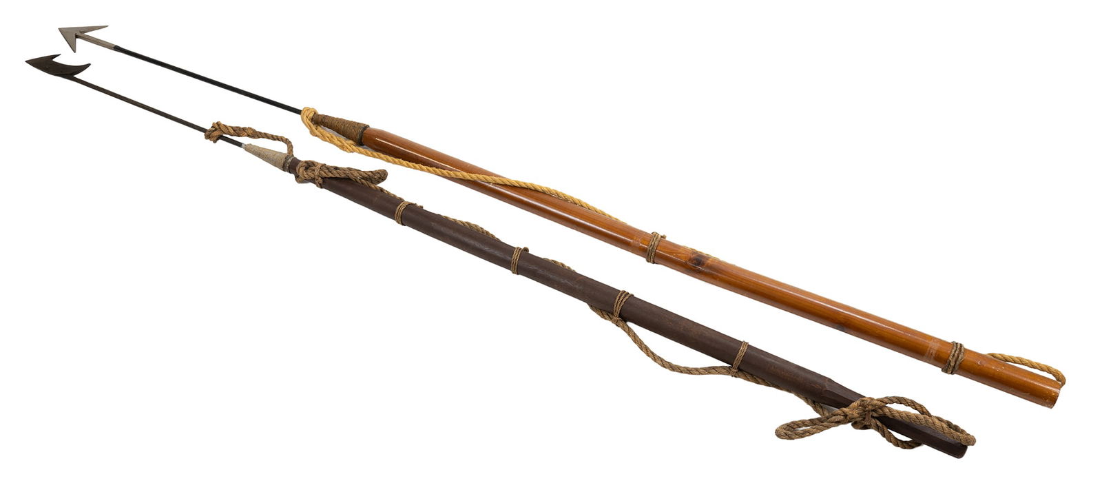 Pair of Vintage Wood Whaling Harpoons (1 of 3)