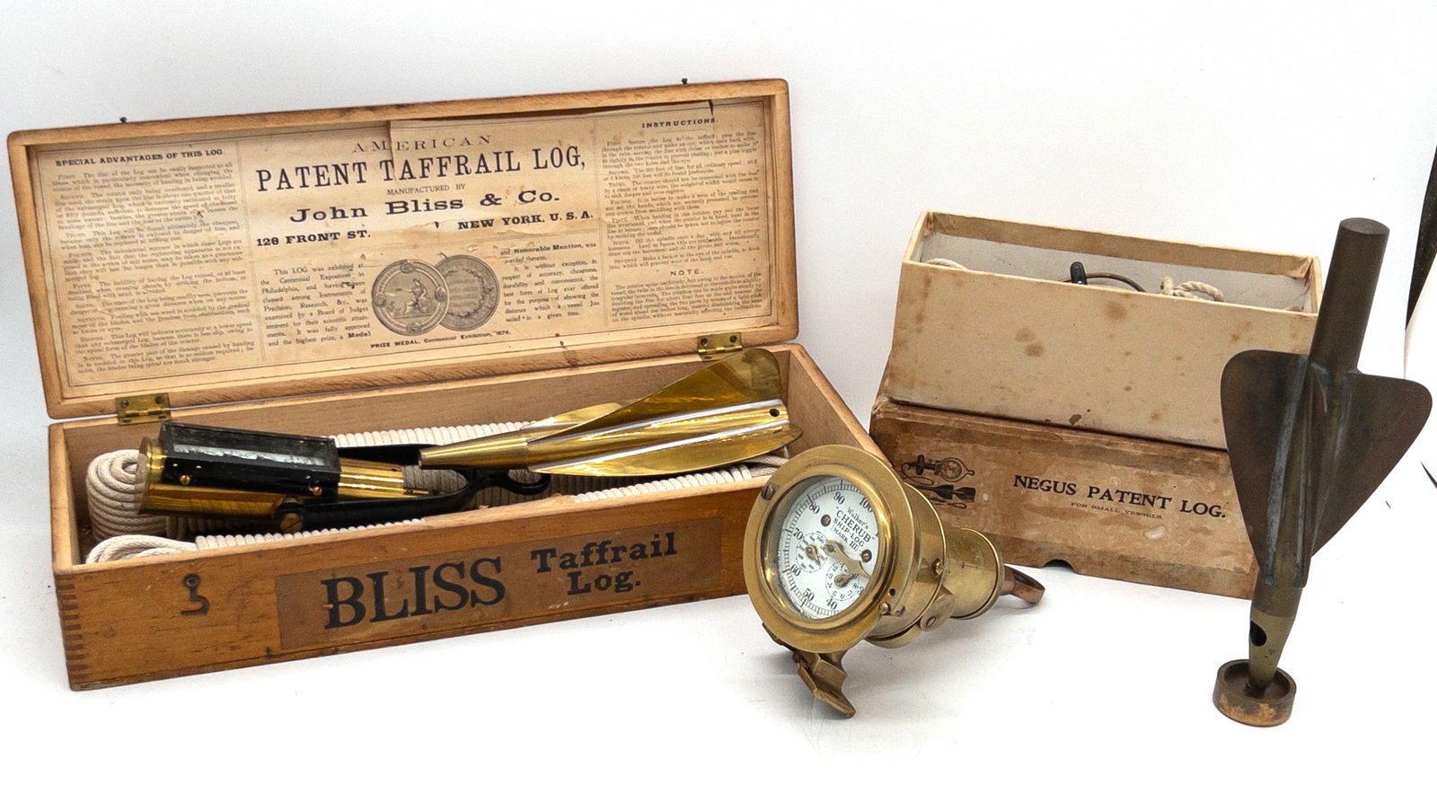 Lot of Taffrail Logs, Walker , Excelsior , Negus , Bliss (1 of 7)