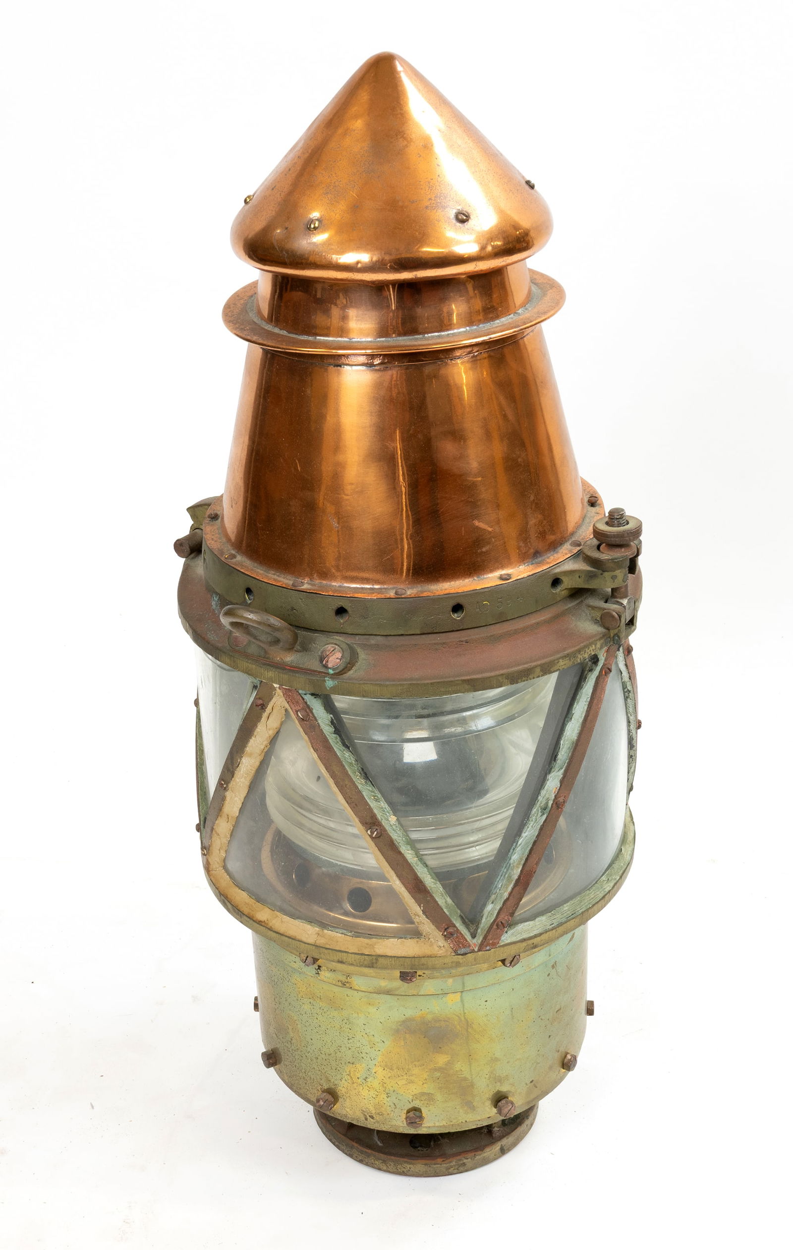 Rare Large Brass & Copper English Channel Marker Buoy Light (1 of 4)