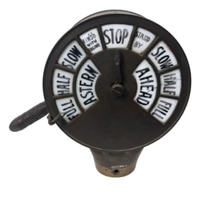 Antique Brass Ship's Telegraph Head