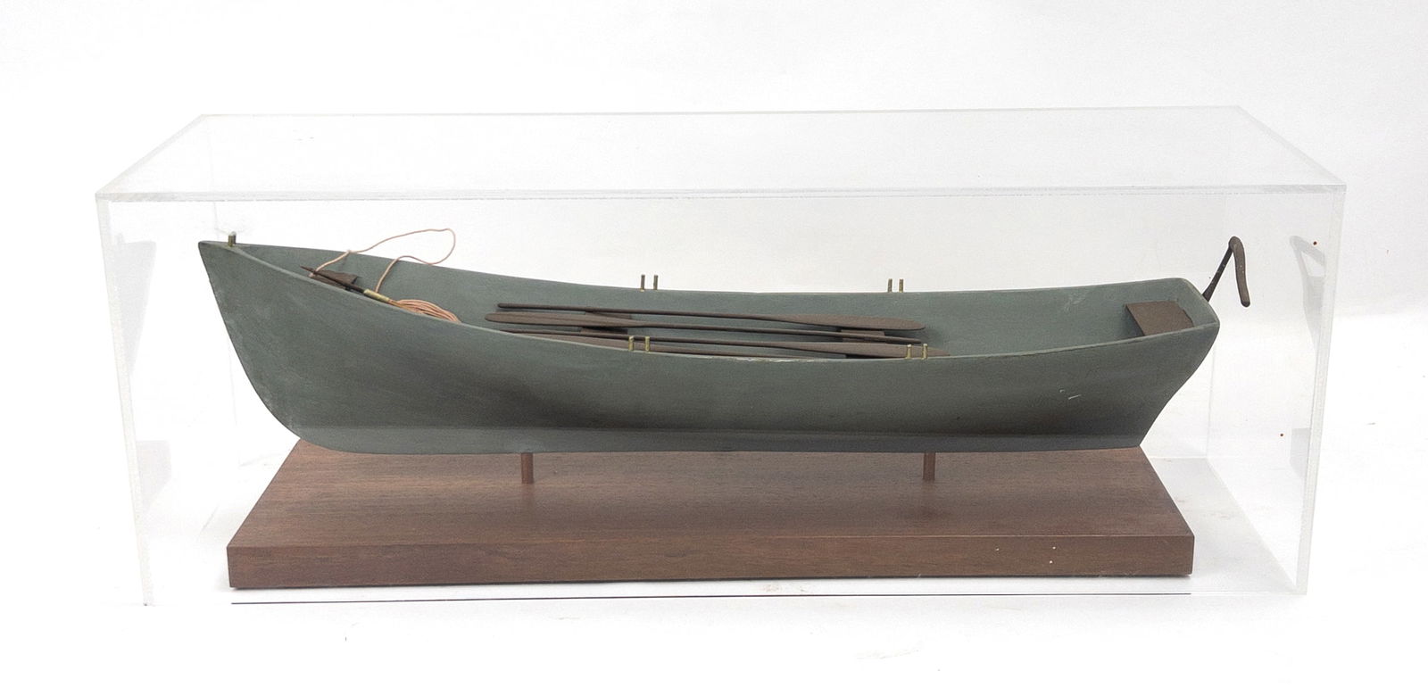 Vintage Hand Painted Row Boat Model (1 of 4)