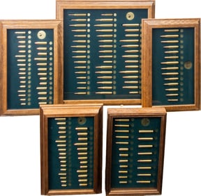 Lot of 5 Framed Tatonka Cartridge Company Bullet Displays