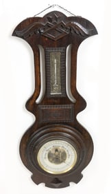 Aneroid Barometer in Fancy Oak Case