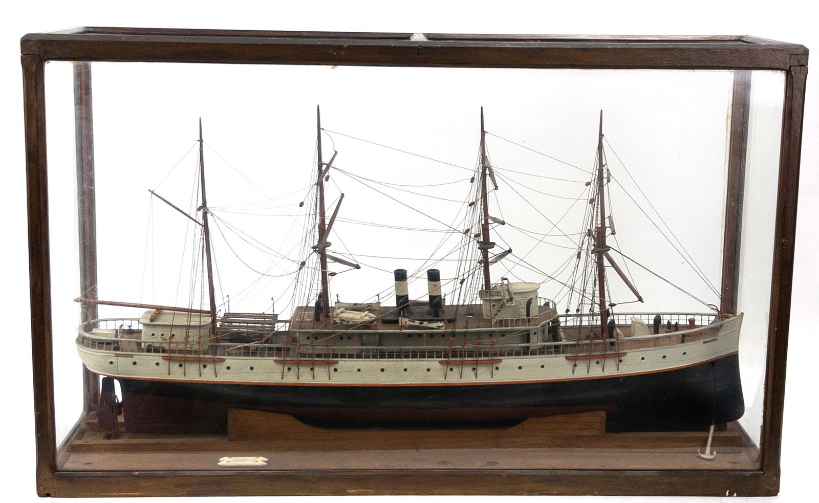 Wood Ship Model of Large Transitional Steam Sailing Boat (1 of 8)
