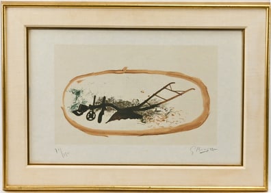 Signed George Braque, La Charrue (The Plough) Lithograph