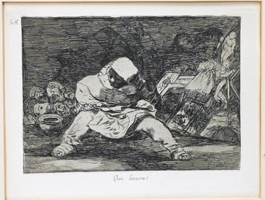 Francisco de Goya "Que Locura!" Etching