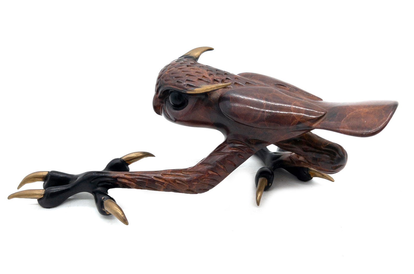 Tim Cotterill "Big Foot" Bronze Owl Sculpture (1 of 7)