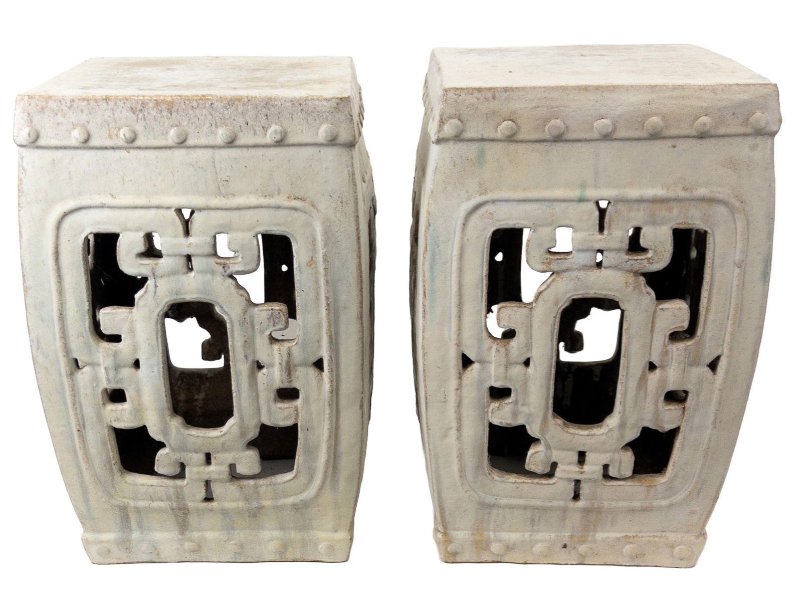 Early Chinese White Glazed Ceramic Garden Stools (1 of 4)