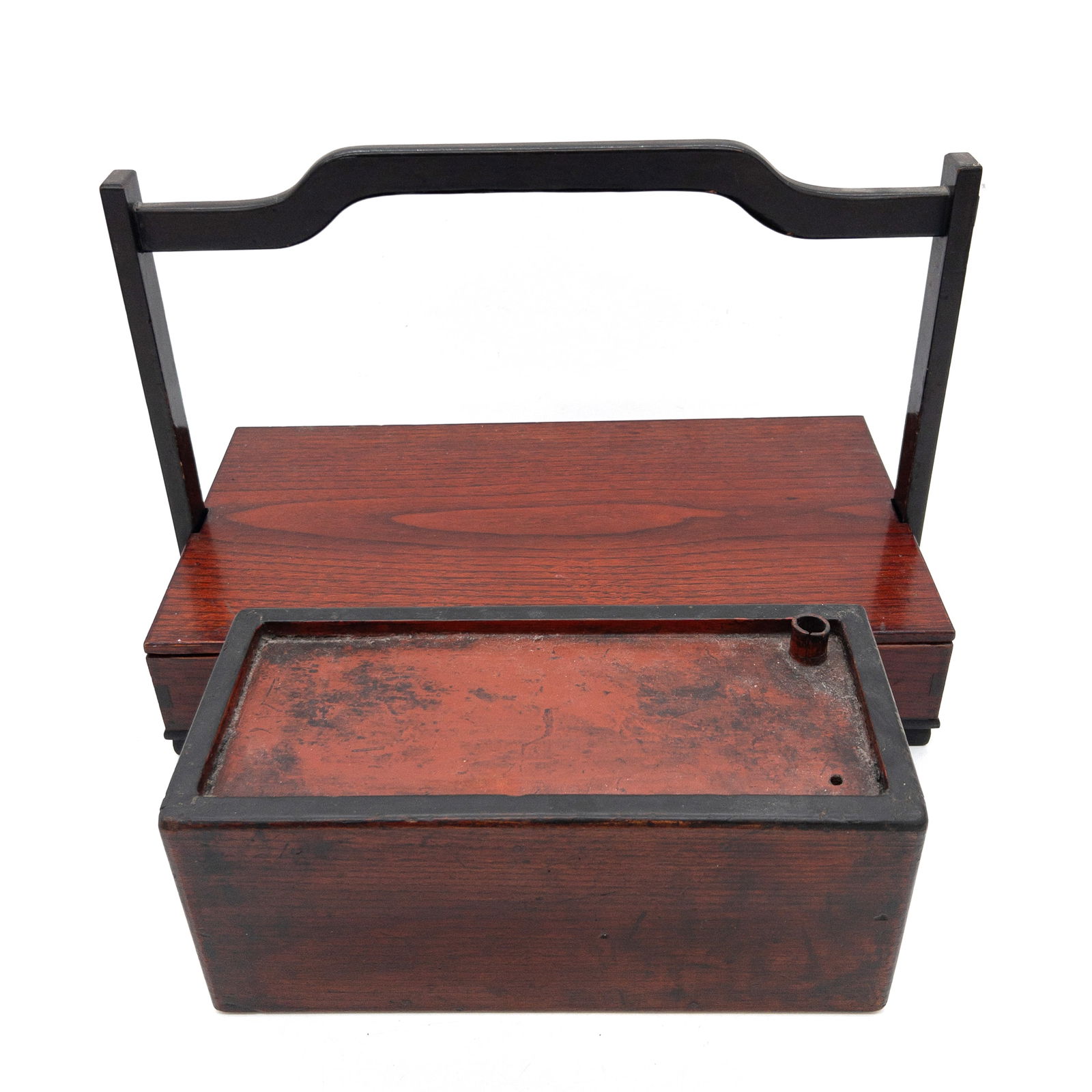 Lot of 2 Japanese Wood Sushi Tray & Sake Box (1 of 6)