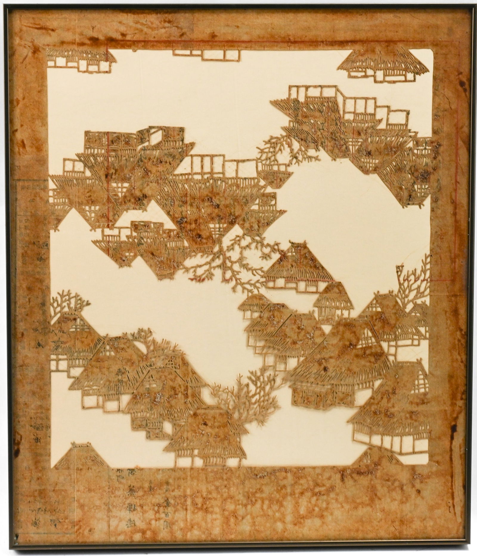 Japanese Katagami Textile Stencil In Frame (1 of 2)