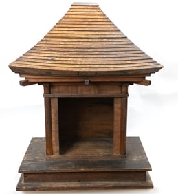 Large 19th C. Japanese Buddhist Carved Wood Kamidana Shinto Shrine