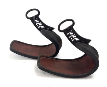 Pair of 19th C. Japanese Metal Stirrups