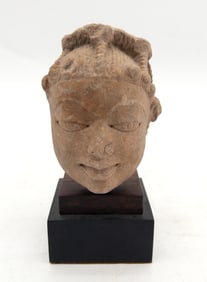 India Sandstone Head With Base