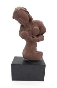 10th-11th C. Indian Red Sandstone Dancing Female Figure