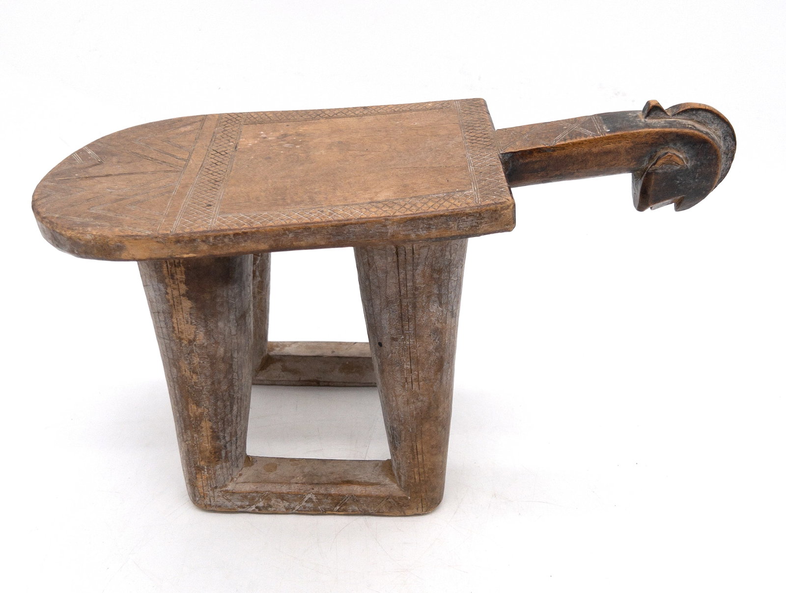 Bwa Anthropomorphic Stool, Burkina Faso: Bwa Anthropomorphic Stool, Burkina Faso. Measures appx 8 3/4" tall x 14 3/4" wide x 6 1/2" deep.