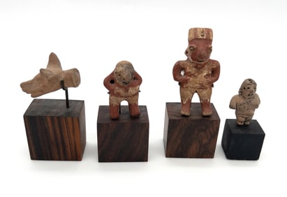 Lot of 4 Small Pre-Columbian Pottery Figures