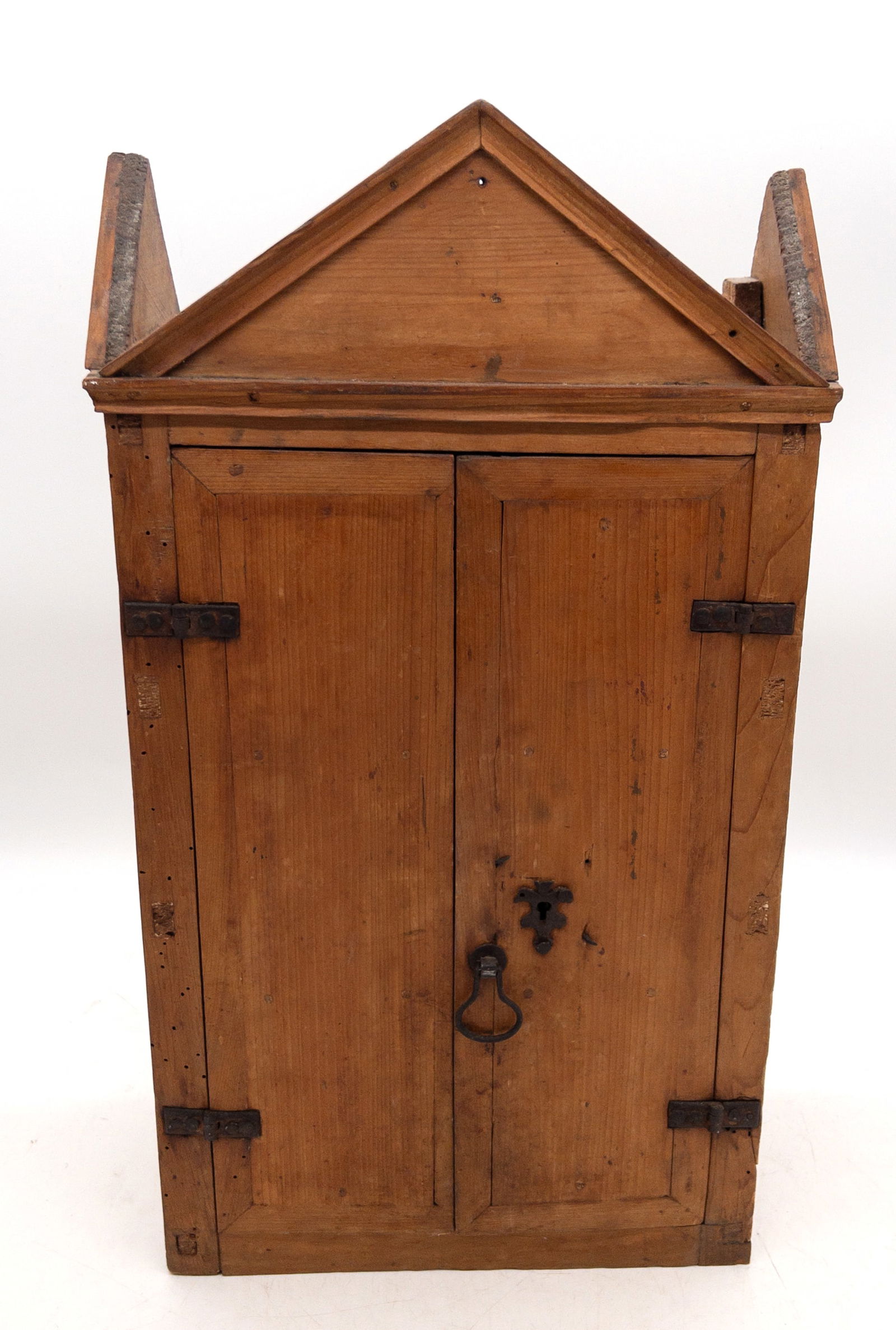 19th C. Mexican Colonial Miniature Pine Cabinet (1 of 3)