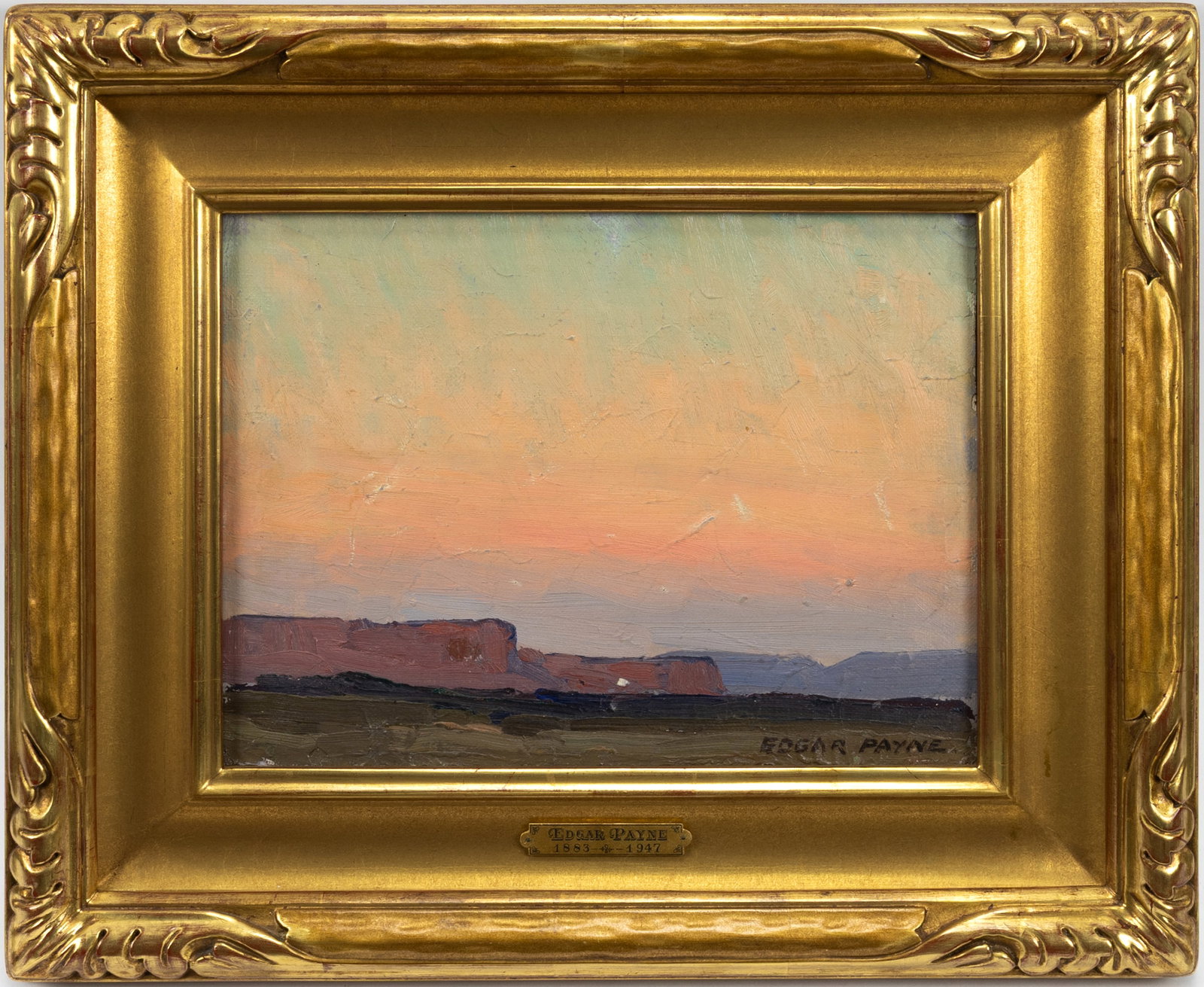 Edgar Alwin Payne ( American, 1883 - 1947 ) "Evening Sky" (1 of 3)