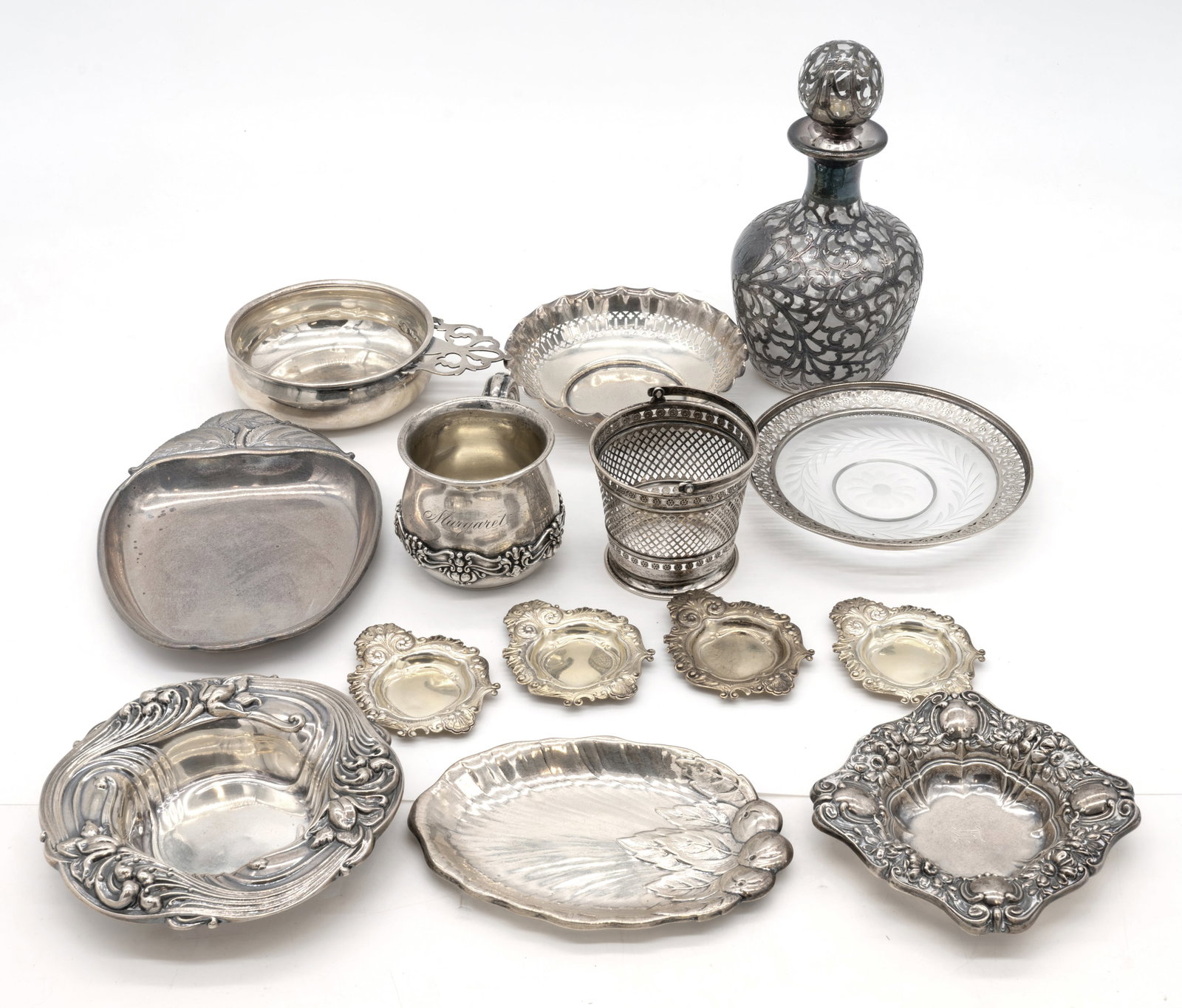 14pc American Sterling Silver Pieces, Trays, Bowls, Etc. (1 of 1)