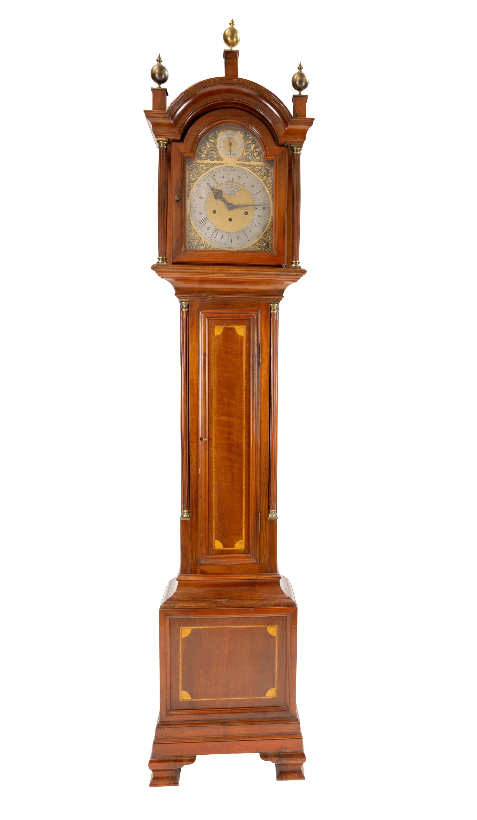 George III Style Inlaid Mahogany Tall Case Clock (1 of 3)