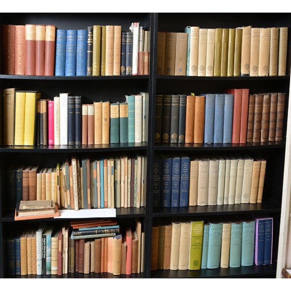 Large Lot of Poetry: Large Lot of poetry books including volumes of essays and collections by; Thomas Sturge Moore, John Dryden, Richard Lovelace, etc., good condition.