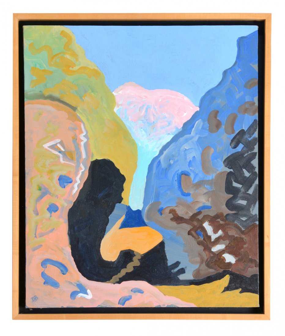 David Barbero (Am 1938-1999), Afterglow, 1987, oil: David Barbero (American, 1938-1999), "Afterglow, 1987", oil on canvas, initialed lower left, signed, dated and titled verso, 24" x 30". Good condition.