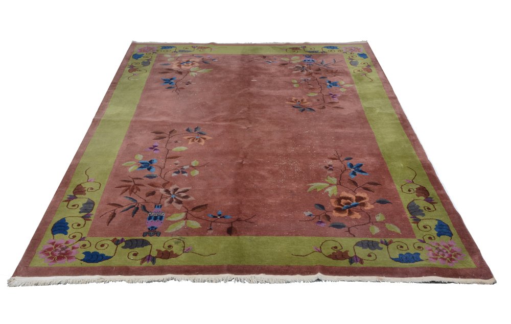Antique Chinese Roomsize Carpet, 11' x 8' 2": Antique Chinese Roomsize Carpet, 11' x 8' 2"