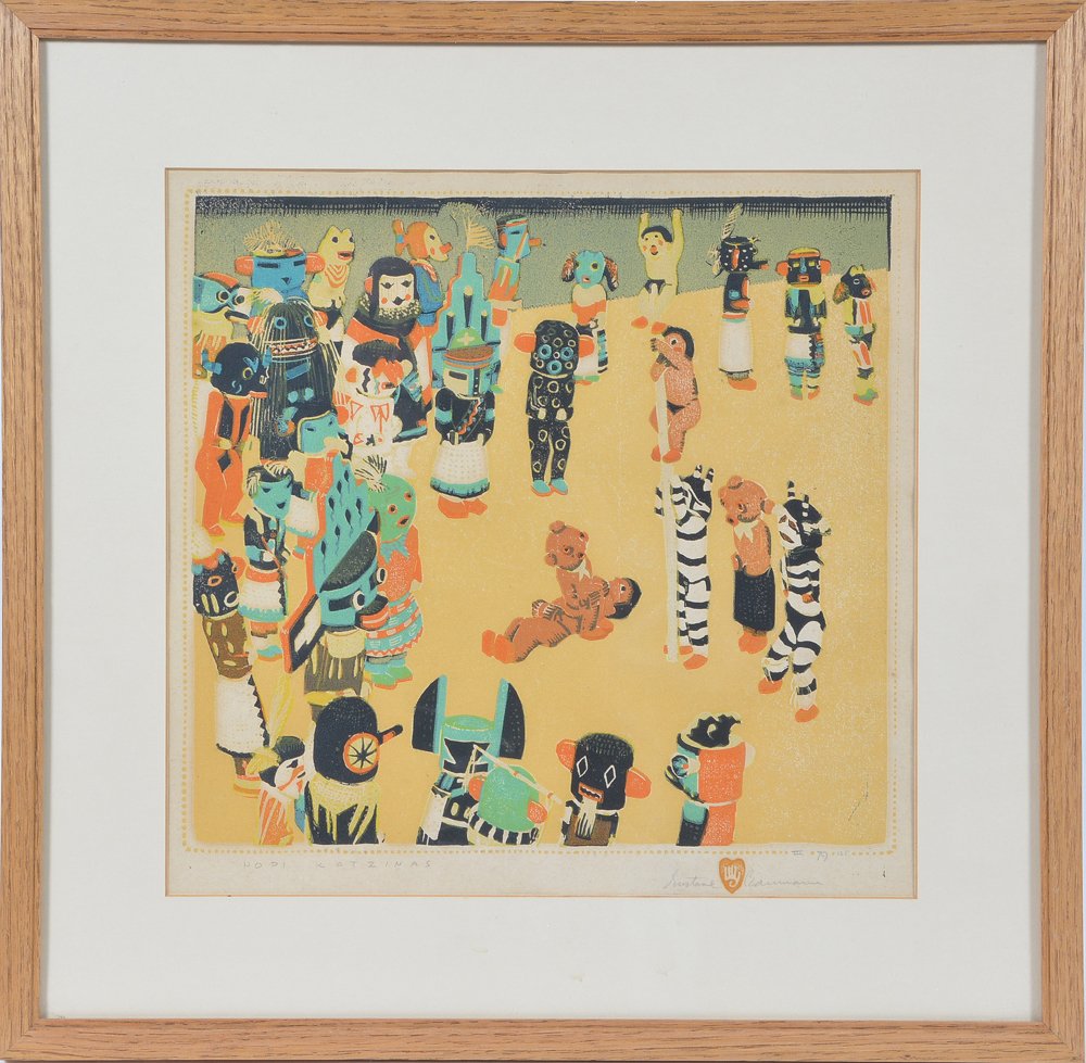 Gustave Baumann, "Hopi Katzinas", 79/125 (1 of 4)