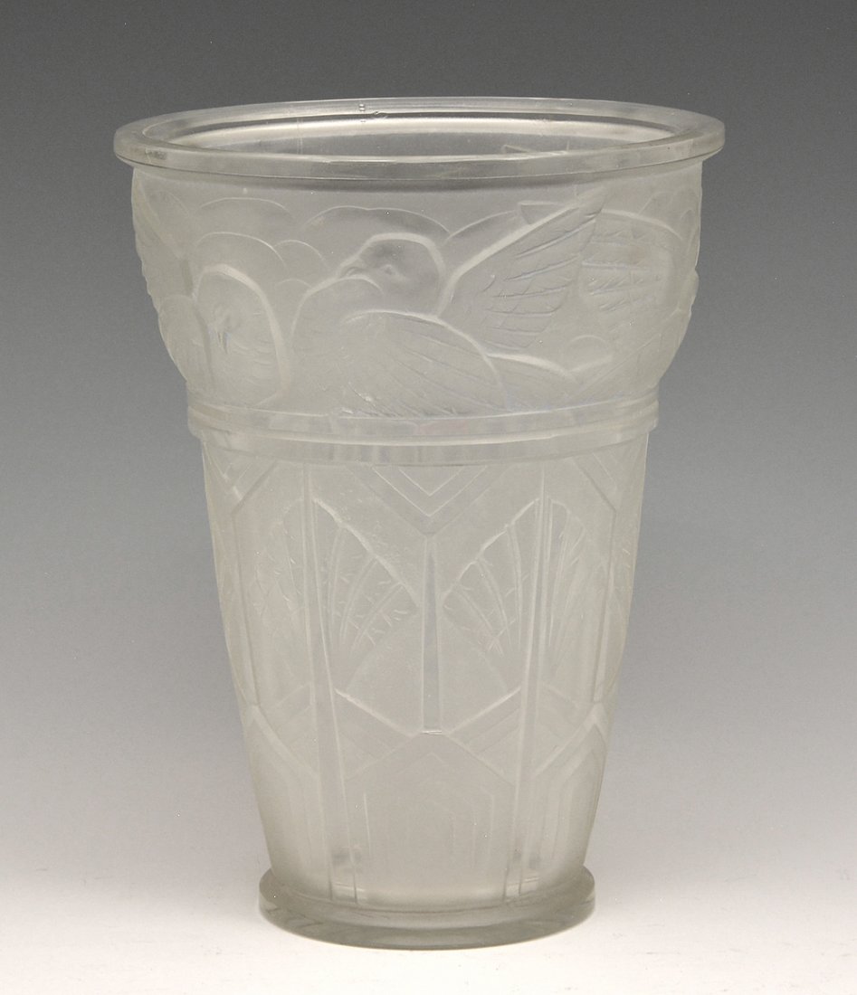 Art Deco Sabino glass vase 8 1/2"t (1 of 1)