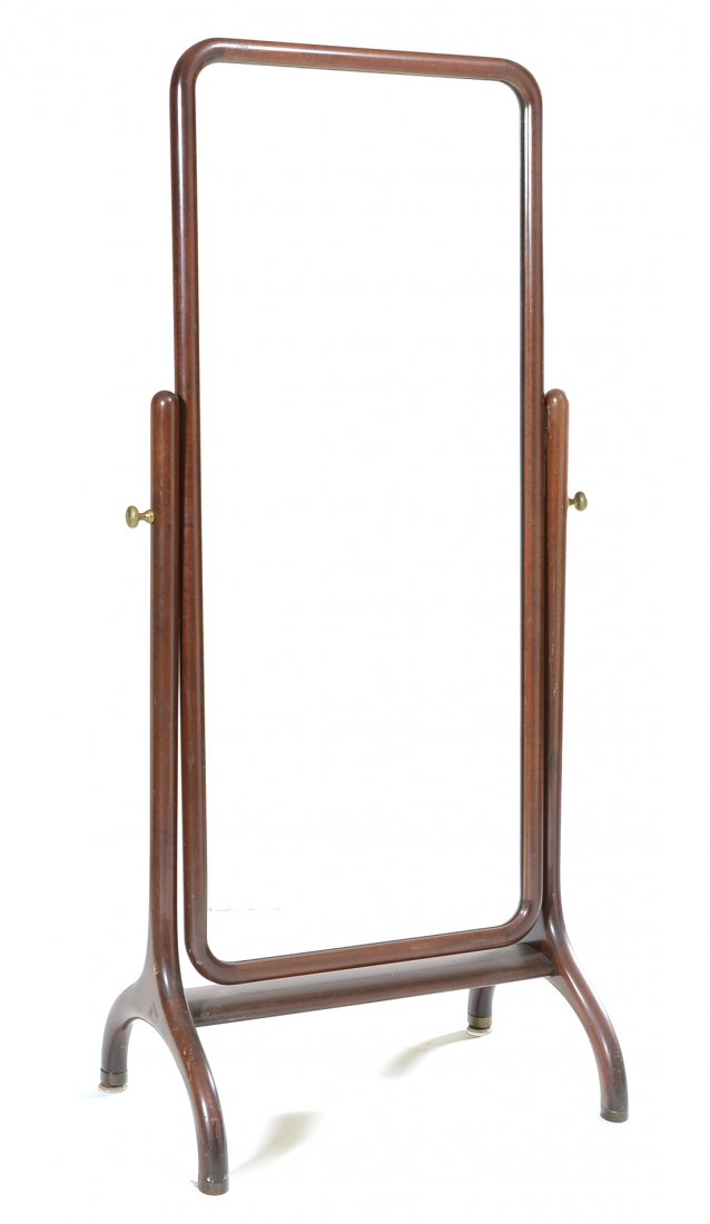 American empire style mahogany cheval mirror, 70"h (1 of 1)