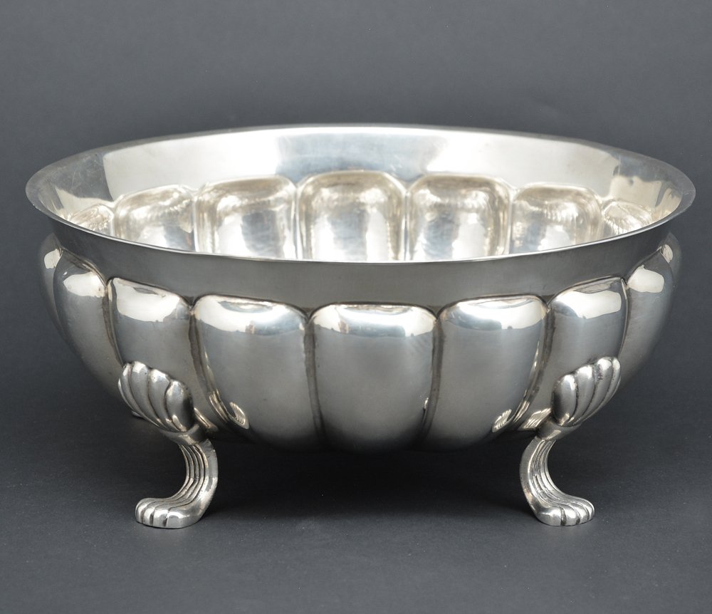 Sanborns sterling footed bowl, 9 1/4"d (1 of 2)